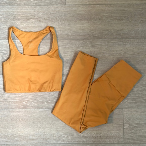 girlfriend collective Other - Mustard / Orange Sports Bra and Legging Set from Girlfriend Collective